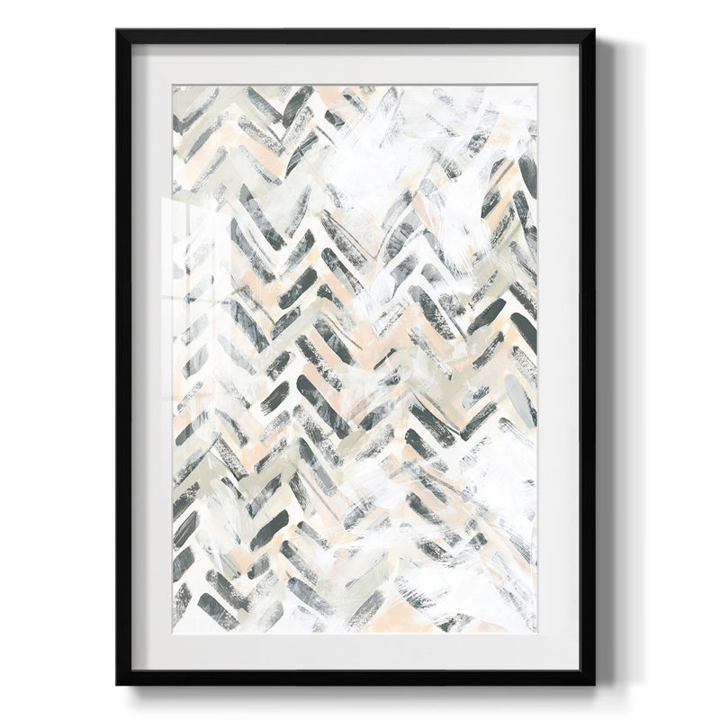 Sand Glyphs II - impression encadrée, H 28,5 po x l 20,5 po, Noir