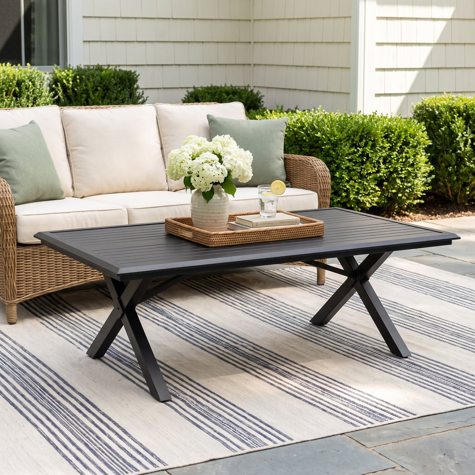 138" Patio Dining Table, 29.1''H X 137.8''W X 39.7'' D