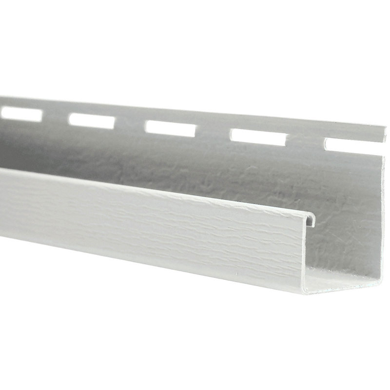 1.5-in W x 90-in L J-Channel for use w/ Fullback Foam Backers, Snow