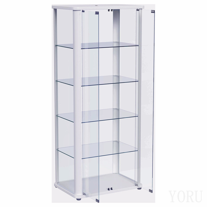 Vitrine blanche à 5 tablettes
