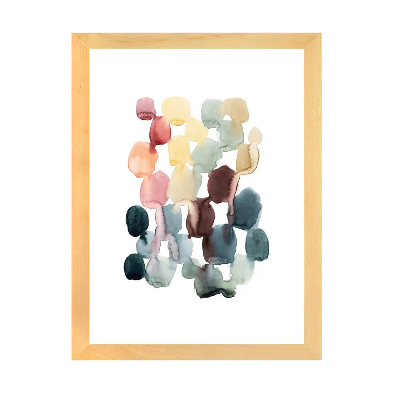 « Desert Stones II » par Grace Popp-reproduction d’art, Toile avec cadre en bois beige, Blanc, H 24 po x l 16 po x P 1 po