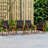 Zuzana 10 - Person Eucalyptus Solid Wood Patio Dining Set Extendable Rectangular Table