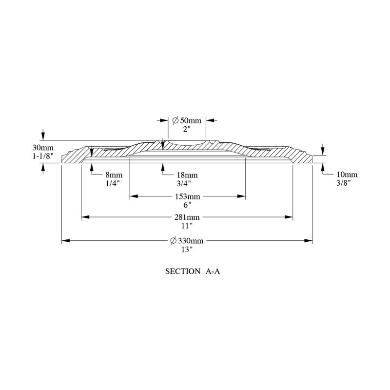 13" Diameter High Density Polyurethane Ceiling Medallion
