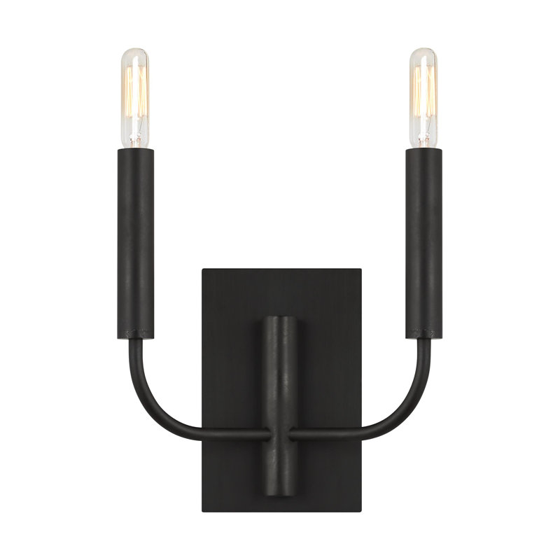 Brianna 2 - Light Candle Wall Light, Aged Iron