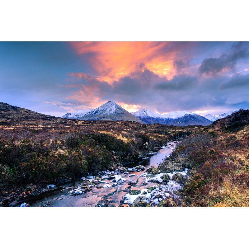 Landscape In Isle Of Skye With River by Zodebala - Wrapped Canvas Print, 81cm H x 122cm W x 3.8cm D