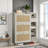 Bohemia Style Shoe Cabinet With 3 Rattan Flip Drawers, 3 Square Shelves And 1 Storage Drawer And Key Hooks-175164029