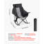 Chaise de camping rembourrée et pliante