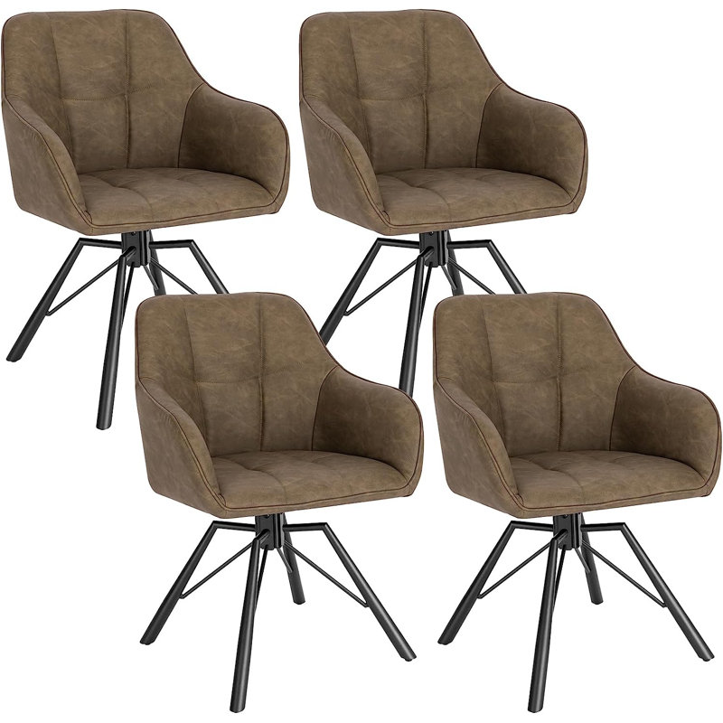 Holcombe 48cm H Upholstered Full Back Armchair, Brown