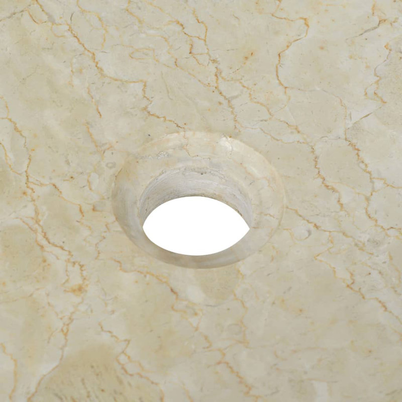 Borough Wharf Traxler 50mm L x 350mm W Marble Rectangular Sink, Cream