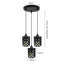 Roessler 3 - Light Black Cluster Pendant