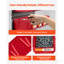 Bacs de rangement muraux, 12 bacs en plastique et 3 rails en métal, bac de rangement empilable en plastique pour vis, écrous, boulons, clous, organisateur d'outils de quincaillerie pour atelier, salle d'artisanat, garage, rouge