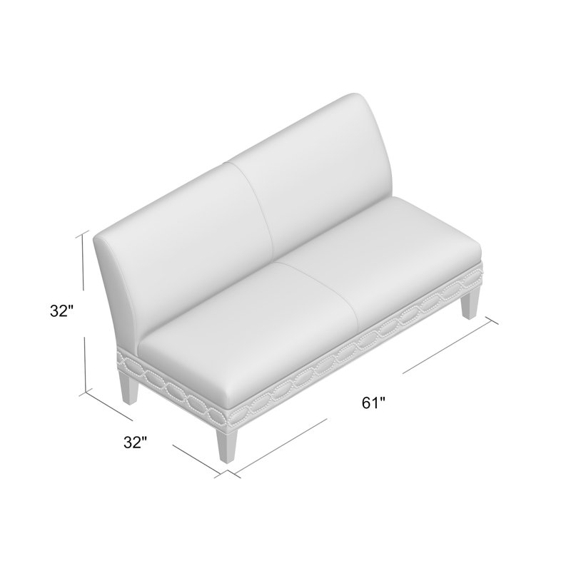 Pierce Upholstered 61'' Loveseat, Rylee Lapis