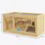 Cage à hamster en bois polyvalente avec plusieurs fonctionnalités de jeu et un entretien facile