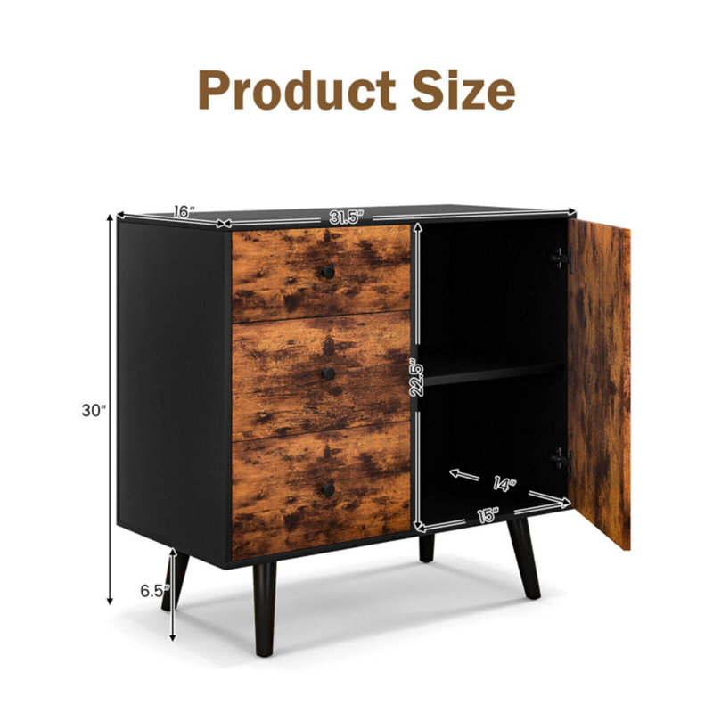 Commode 3 tiroirs Aleeta