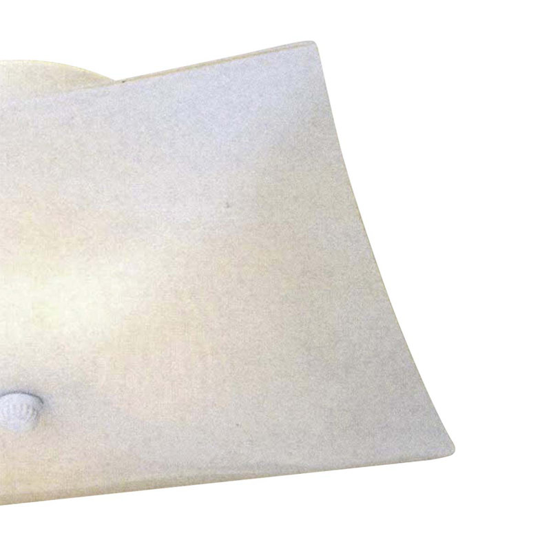  2-Light Indoor 12"W Simple White Semi-Flush Mount with Square White Glass