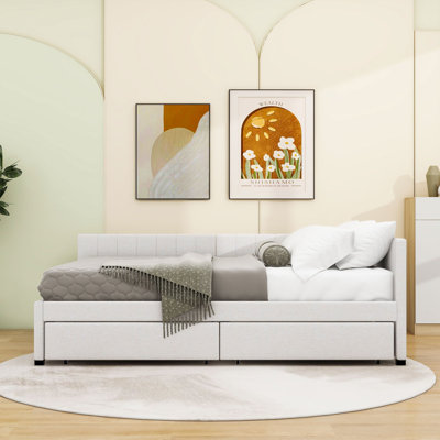 Tayson Full 2 Drawers Upholstered Daybed