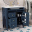 Meuble-lavabo 30 po avec lavabo en céramique, armoire de rangement autoportante moderne avec 1 porte, 2 tiroirs et tiroir basculant, structure en bois massif-121085801