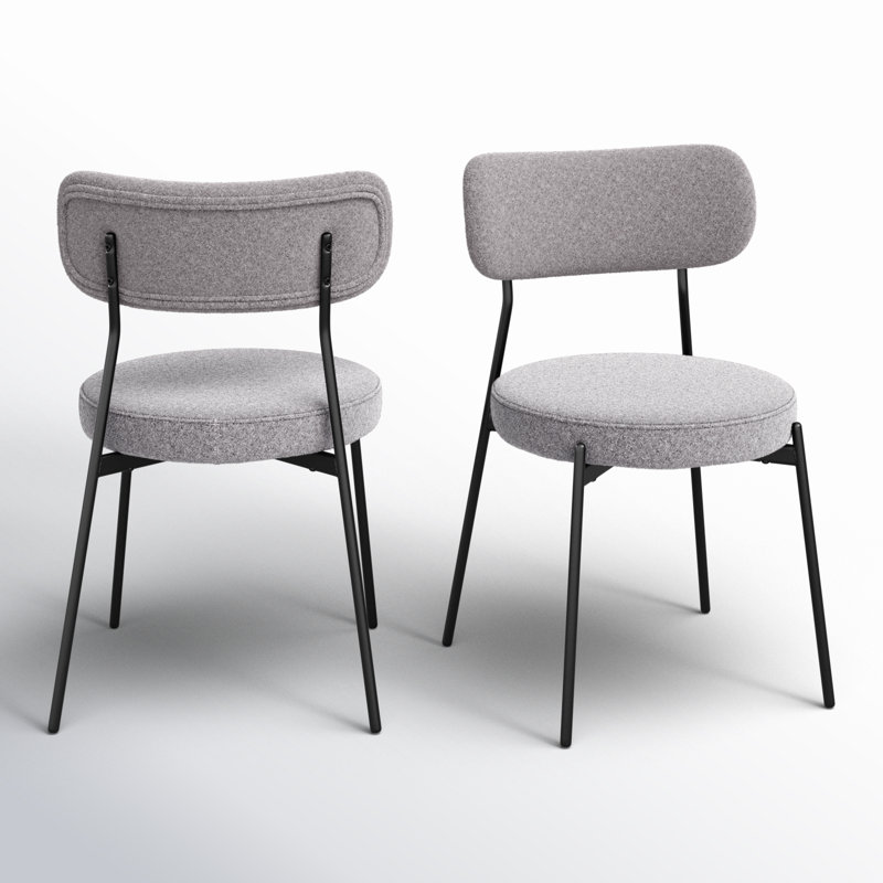 Chaise d'appoint Brayam Boucle, Gris