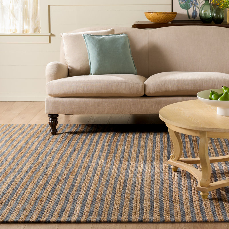 Martha Stewart 9526 Hand Tufted 40% Jute; 40% Wool; 20% Cotton Striped Rug, Rectangle 8' x 10'