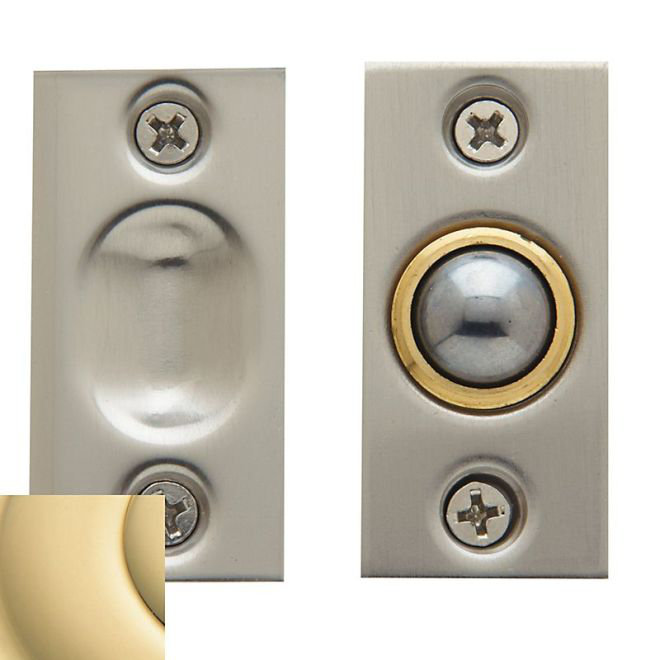 Adjustable Ball Catch for Jamb, Non-Lacquered Brass
