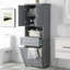 Grande armoire de salle de bain avec panier à linge-1447904855