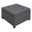 Banc ottoman de rangement capitonné, gris foncé