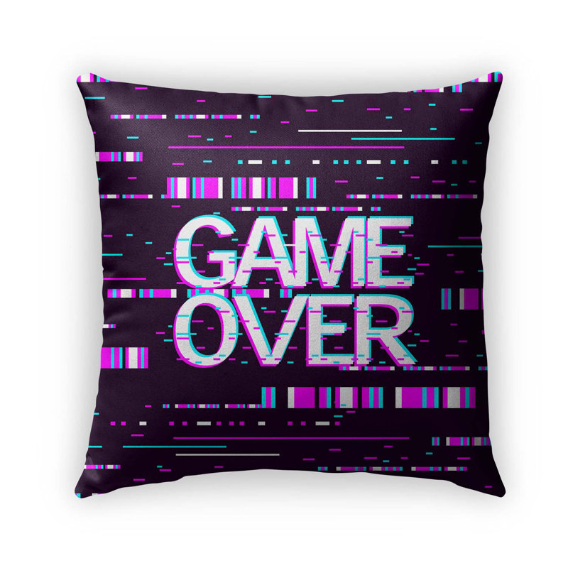 Cotton Blend Outdoor Reversible Throw Pillow, 18" x 18"
