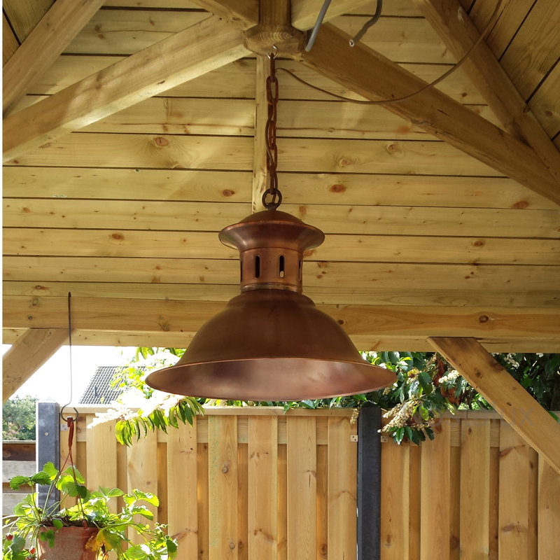 Toccoa 1 - Light Antique Brass Dome Pendant, Antique Brass