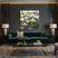 Botanical Crocuses Grey Canvas Wall Art-1310145789