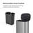 BinMax Stainless Steel Garbage Bin Silent Close Step-on Trash Can for Kitchen Bathroom-106885264