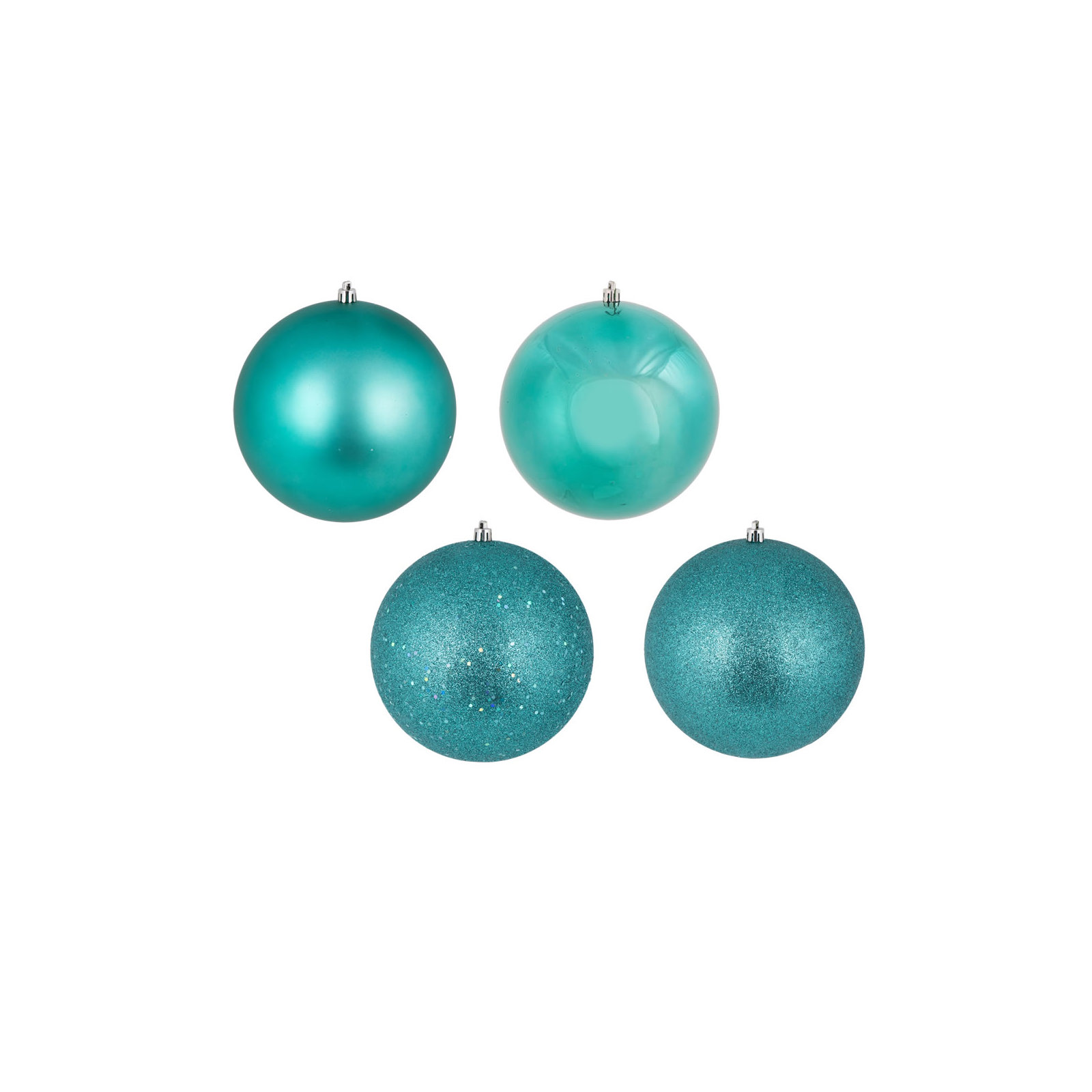 Christmas Ball Ornament, Teal, 6" H x 6" W x 6" D