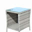 Table basse avec patio extérieur en verre trempé transparent