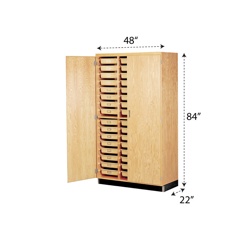 Armoire de salle de classe à compartiments avec bacs 40