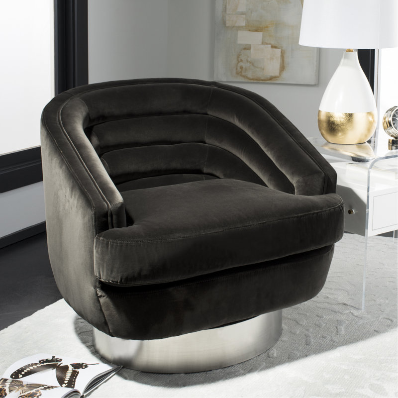 Fauteuil demi-tonneau Arvilla, Noir