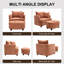 Fauteuil d'appoint 40,2 po en chenille avec repose-pieds elliptique-1602530540