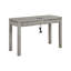 Bureau d'écriture gris avec tiroir et prise de courant intégrée - Table d'étude élégante avec port USB