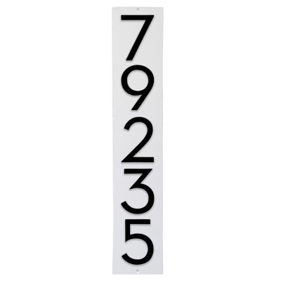 Floating Modern 4" Number Vertical Address Plaque (5 Digits)