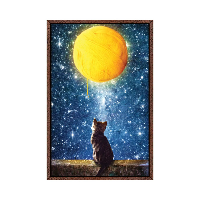 A Yarn Of Moon by Diogo Verissimo - Print on Canvas, Classic Brown Wood Framed, 66.04 cm H x 45.72 cm W