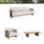 Ensemble de conversation pour patio pour 8 personnes en aluminium avec coussins