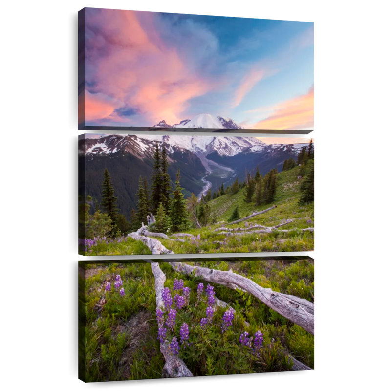 Fleurs de lavande Alvord Mount Rainier, H 32 po x l 20 po