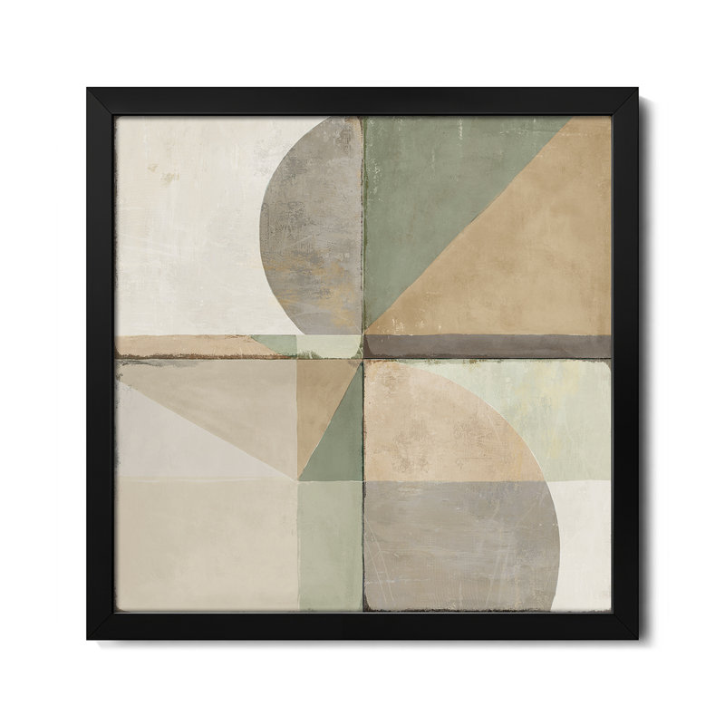Green Tile II, affiches encadrées de qualité supérieure, H 16 po x l 16 po