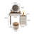 39.37"Cream-colored white sideboard-style dressing table with a mirror