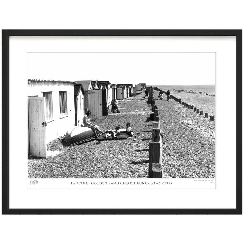 Lancing, Golden Sands Beach Bungalows C1955 by Francis Frith - Single Picture Frame Print, 45cm H x 60cm W x 2.3cm D