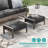 3 Pieces PE Rattan Patio Set, 3-Seater Sofa With Thick Cushions and Sturdy Frame-313994899