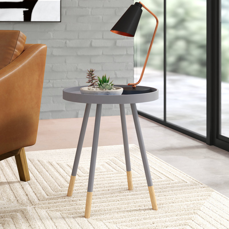 Acevedo Tray Top End Table, Frost Gray