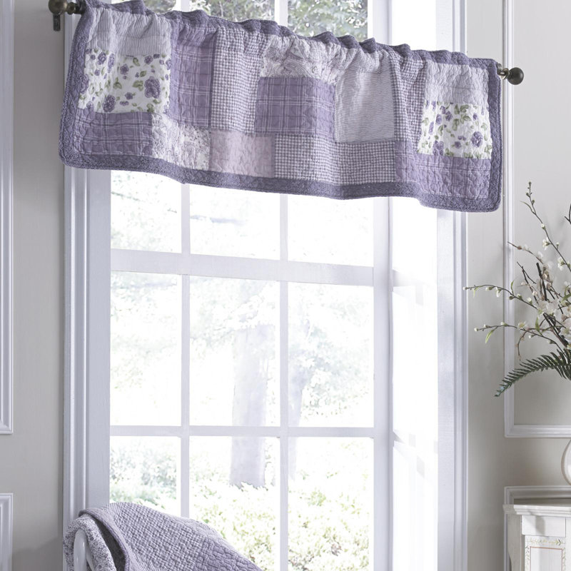 Lavender Rose Patchwork Cotton 56'' Window Valance