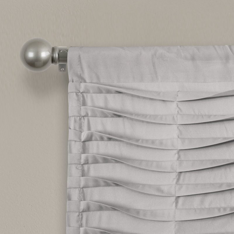 Light Gray Wave Texture Rod Pocket Window Valance