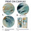 Or surdimensionné doré et bleu - Art mural surdimensionné en marbre-55384466-55384473-55384474