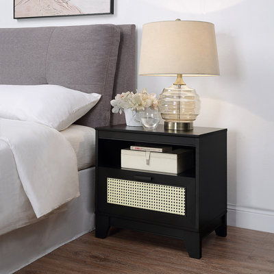 Table de chevet en noir