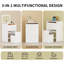 Meuble-lavabo 3 en 1 avec miroir ouvert